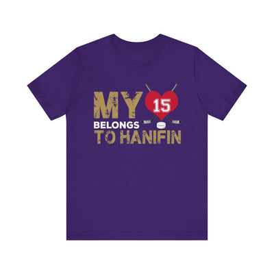 T-Shirt My Heart Belongs To Hanifin Unisex Jersey Tee