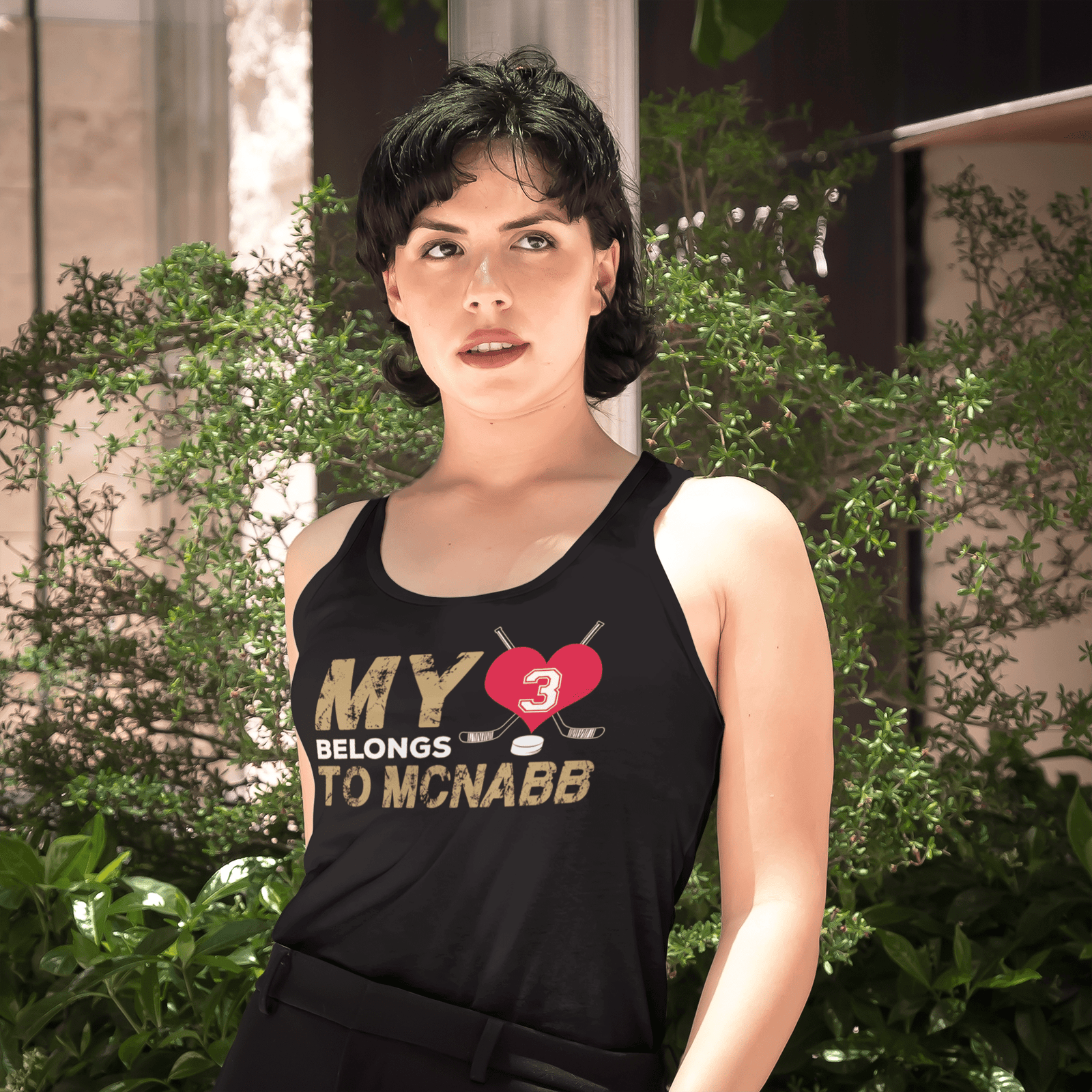 Tank Top My Heart Belongs To McNabb Unisex Jersey Tank Top