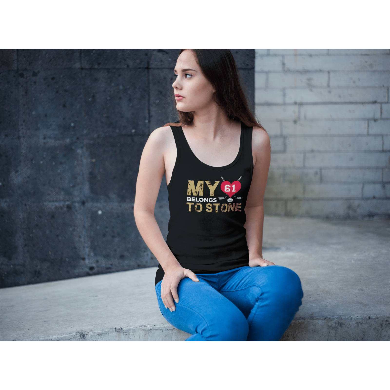 Tank Top My Heart Belongs To Stone Unisex Jersey Tank Top