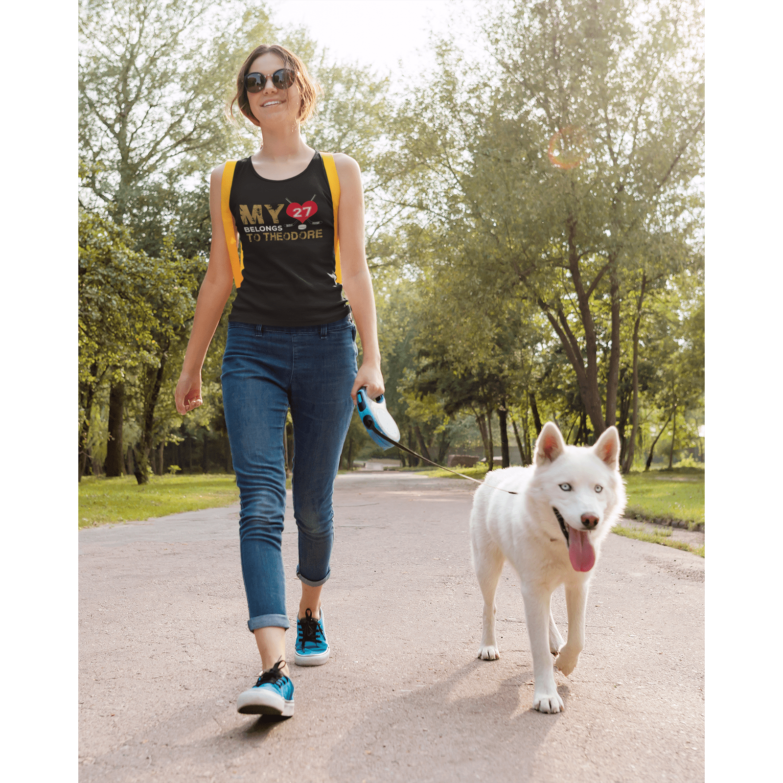 Tank Top My Heart Belongs To Theodore Women's Ideal Racerback Tank Top