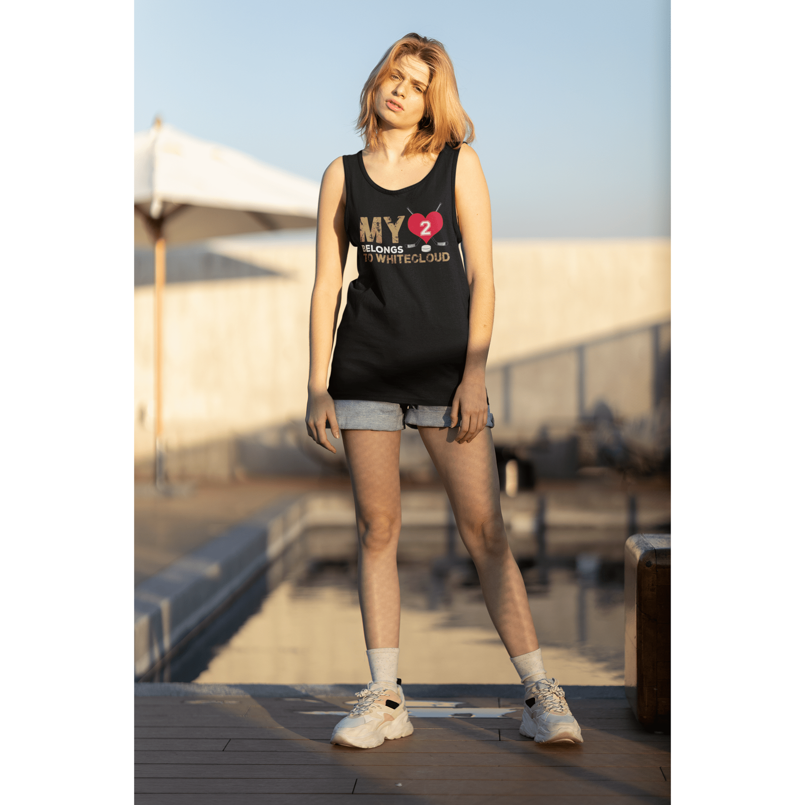 Tank Top My Heart Belongs To Whitecloud Unisex Jersey Tank Top
