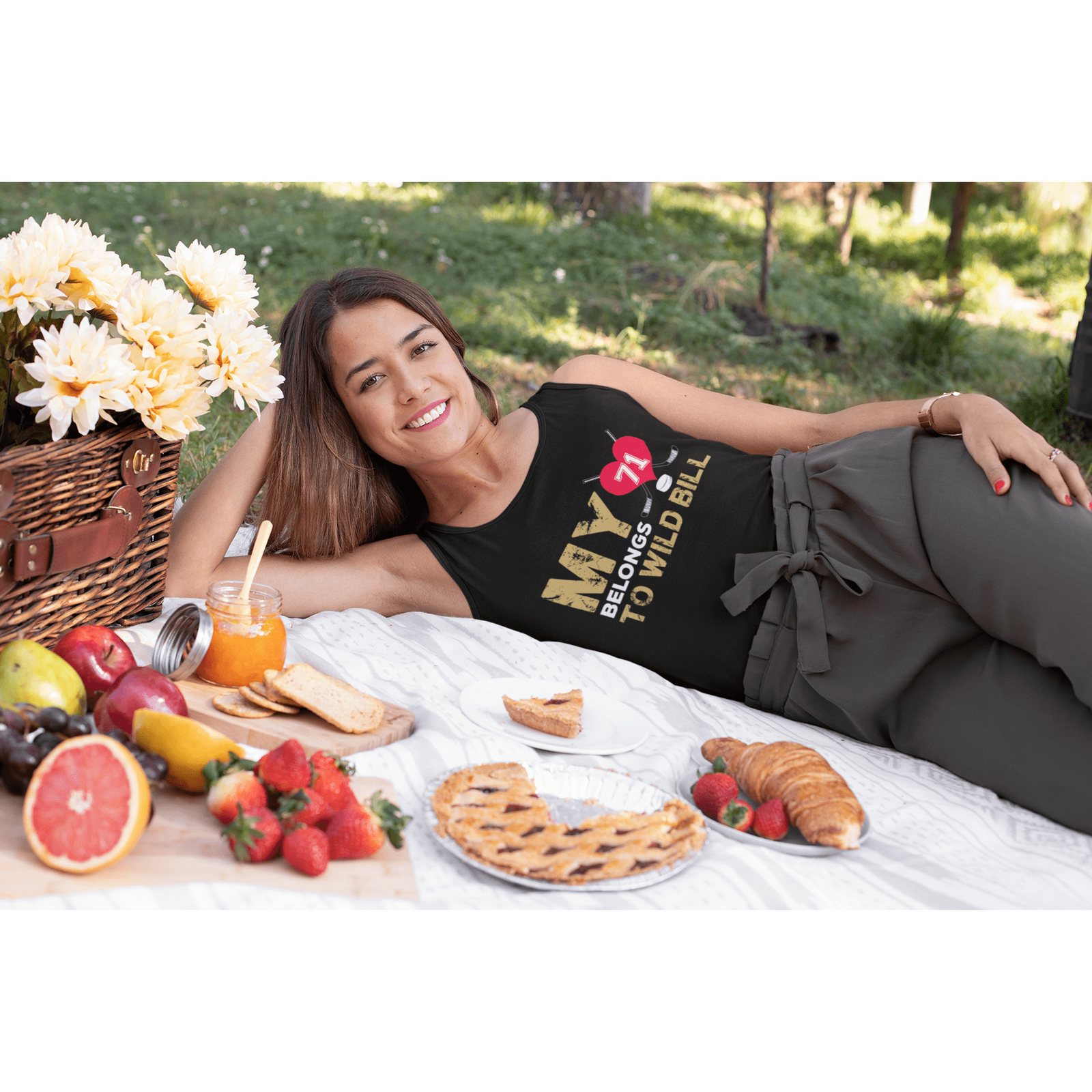 Tank Top My Heart Belongs To Wild Bill Women's Ideal Racerback Tank Top