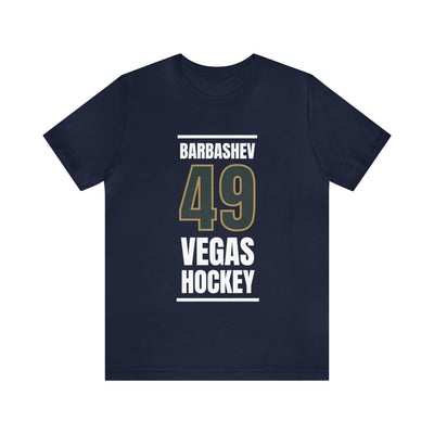T-Shirt Barbashev 49 Vegas Hockey Steel Gray Vertical Design Unisex T-Shirt
