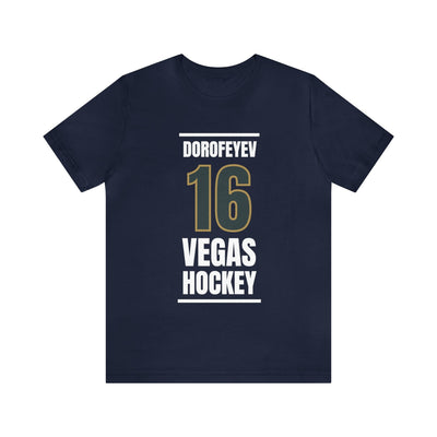 T-Shirt Dorofeyev 16 Vegas Hockey Steel Gray Vertical Design Unisex T-Shirt