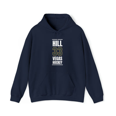 Hoodie Hill 33 Vegas Hockey Steel Gray Vertical Design Unisex Hooded Sweatshirt