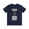 T-Shirt McNabb 3 Vegas Hockey Steel Gray Vertical Design Unisex T-Shirt