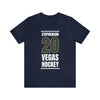 T-Shirt Stephenson 20 Vegas Hockey Steel Gray Vertical Design Unisex T-Shirt