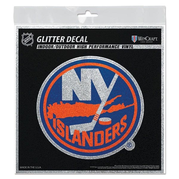 New York Islanders Glitter Decal, 6x6 Inch