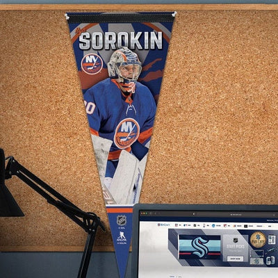 New York Islanders Ilya Sorokin Premium Vertical Pennant, 12x30"
