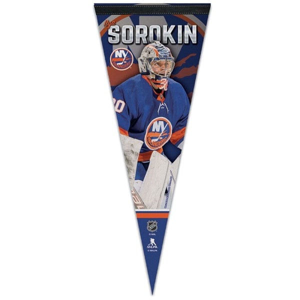 New York Islanders Ilya Sorokin Premium Vertical Pennant, 12x30"