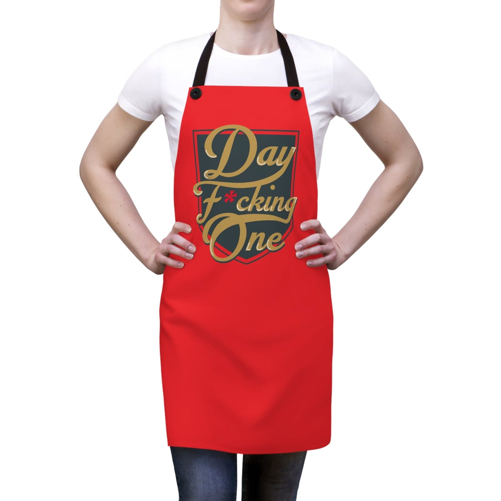 Accessories "Day F*cking One" Red Apron