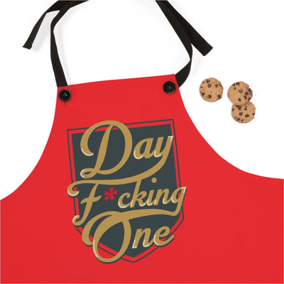 Accessories "Day F*cking One" Red Apron