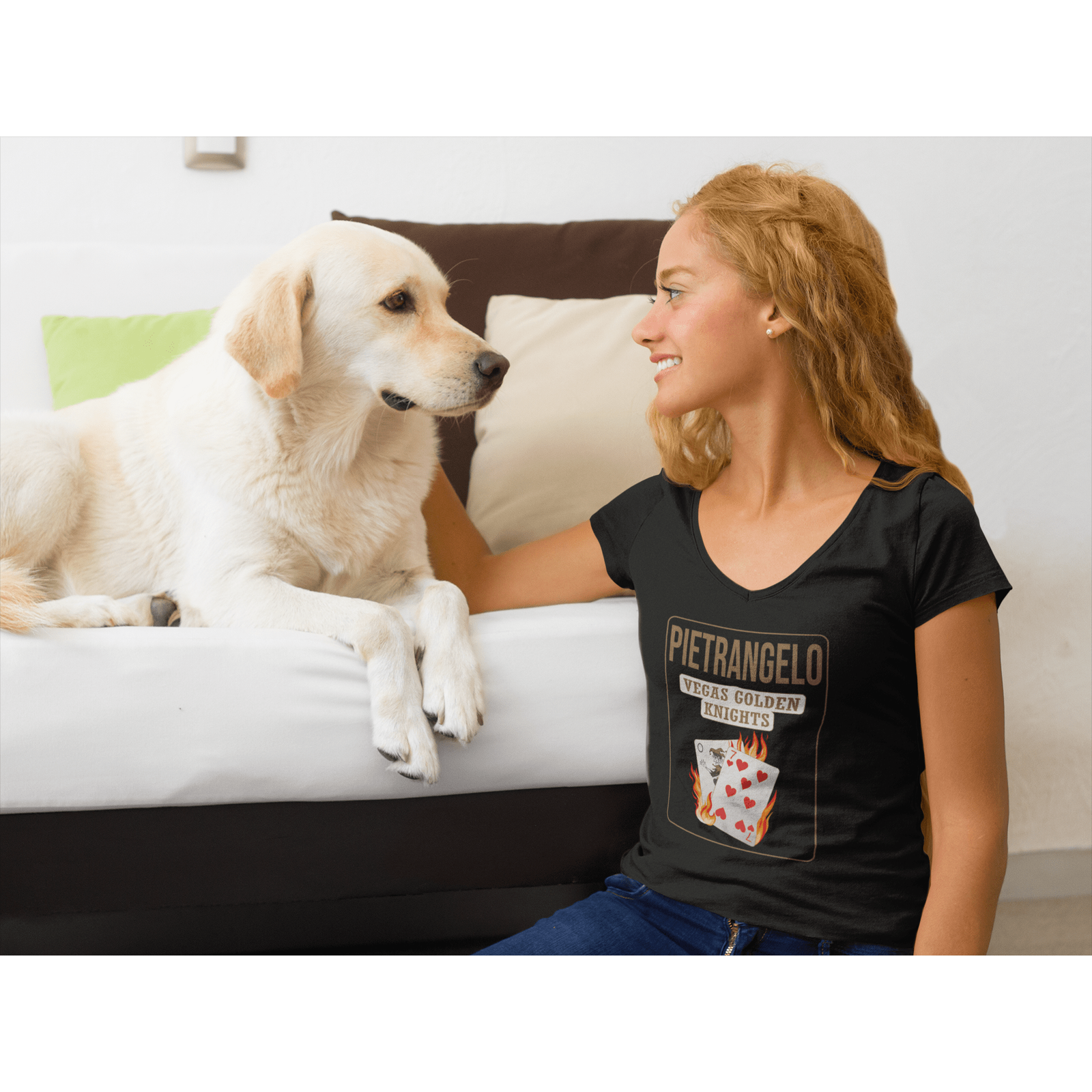 V-neck Pietrangelo 7 Poker Cards Unisex V-Neck Tee