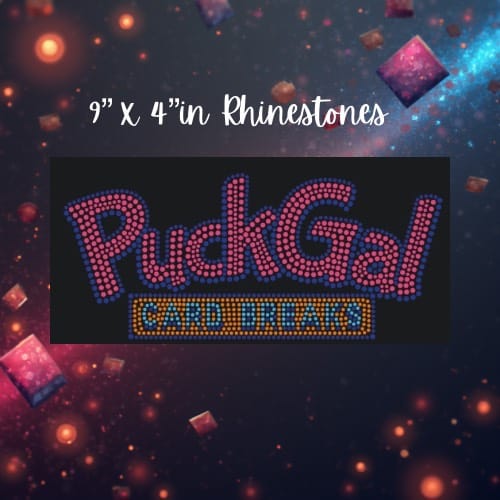 Puck Gal Card Breaks Bling Rhinestone Transfer