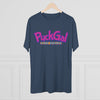 T-Shirt "Puck Gal Card Breaks" Unisex Tri-Blend Crewneck T-Shirt