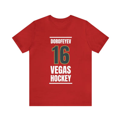 T-Shirt Dorofeyev 16 Vegas Hockey Steel Gray Vertical Design Unisex T-Shirt