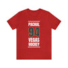 T-Shirt Pachal 94 Vegas Hockey Steel Gray Vertical Design Unisex T-Shirt