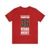 T-Shirt Thompson 36 Vegas Hockey Steel Gray Vertical Design Unisex T-Shirt