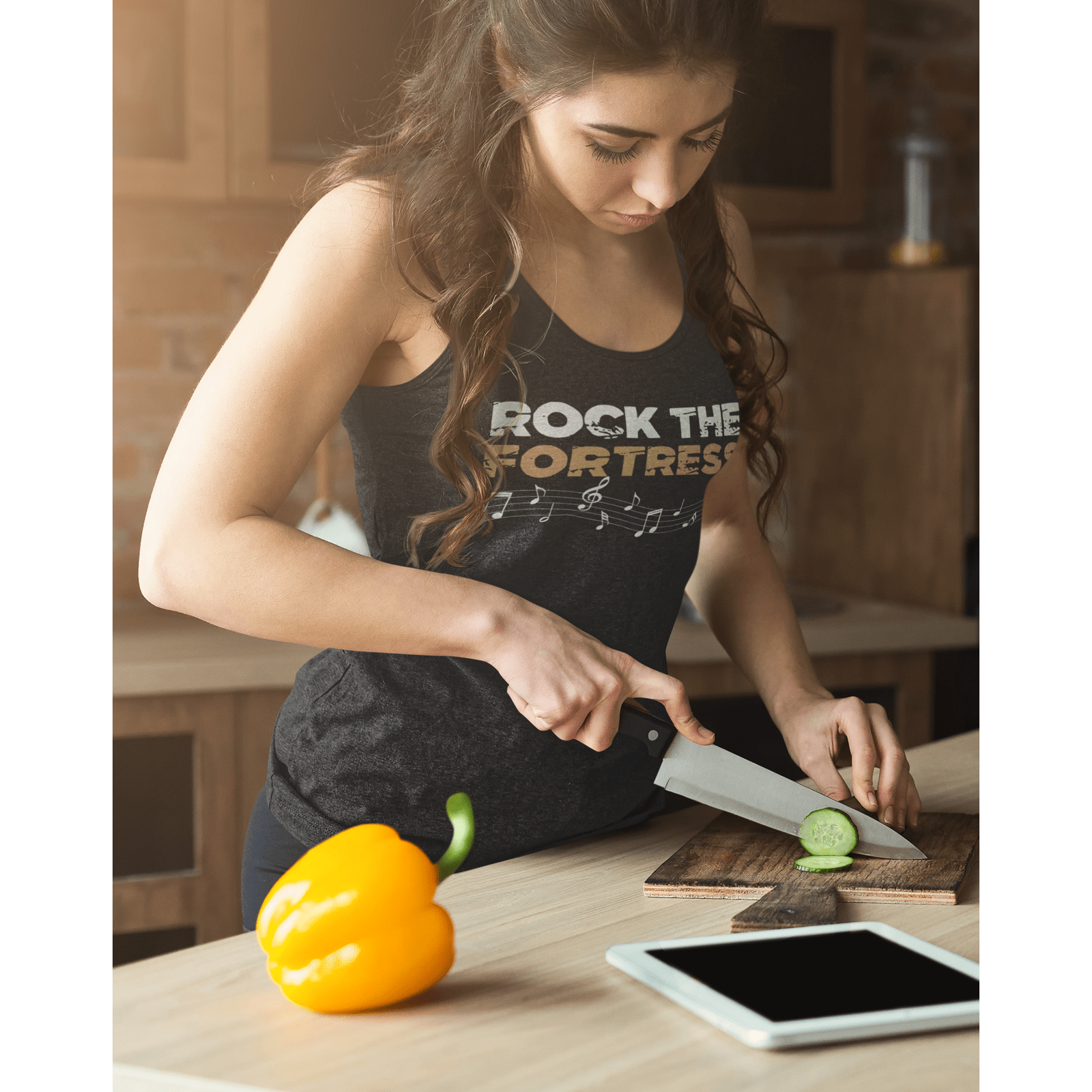 Tank Top "Rock The Fortress" Women's Ideal Racerback Tank Top