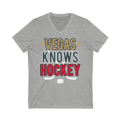V-neck "Vegas Knows Hockey" Unisex V-Neck Tee