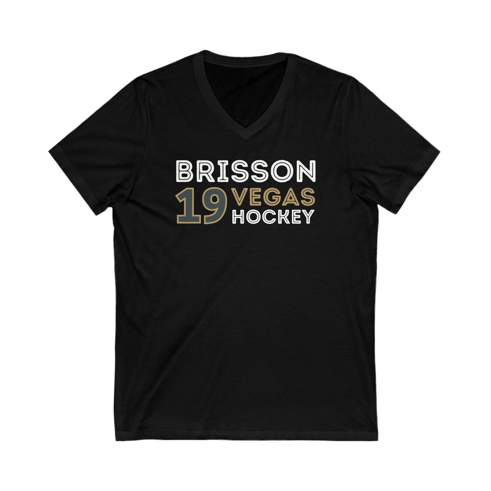 V-neck Brisson 19 Vegas Hockey Grafitti Wall Design Unisex V-Neck Tee