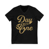 V-neck "Day F*cking One" Vegas Golden Knights Fan Retro Design Unisex V-Neck T-Shirt