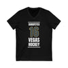 V-neck Dorofeyev 16 Vegas Hockey Steel Gray Vertical Design Unisex V-Neck Tee