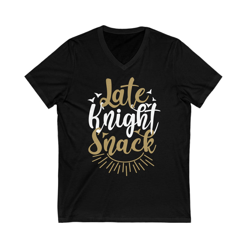 V-neck "Late Knight Snack" Light Version Unisex V-Neck Tee