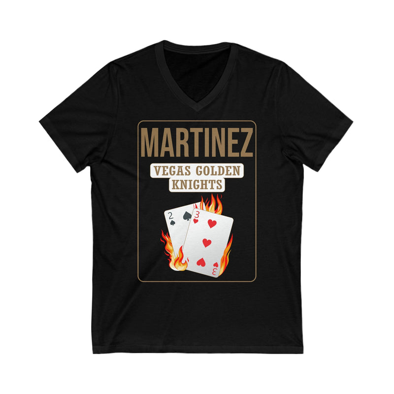 V-neck Martinez 23 Poker Cards Unisex V-Neck Tee
