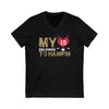 V-neck My Heart Belongs To Hanifin Unisex Jersey V-Neck Tee