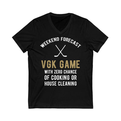 V-neck "Weekend Forecast VGK Game" Unisex V-Neck Tee
