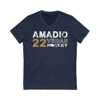 V-neck Amadio 22 Vegas Hockey Unisex V-Neck Tee