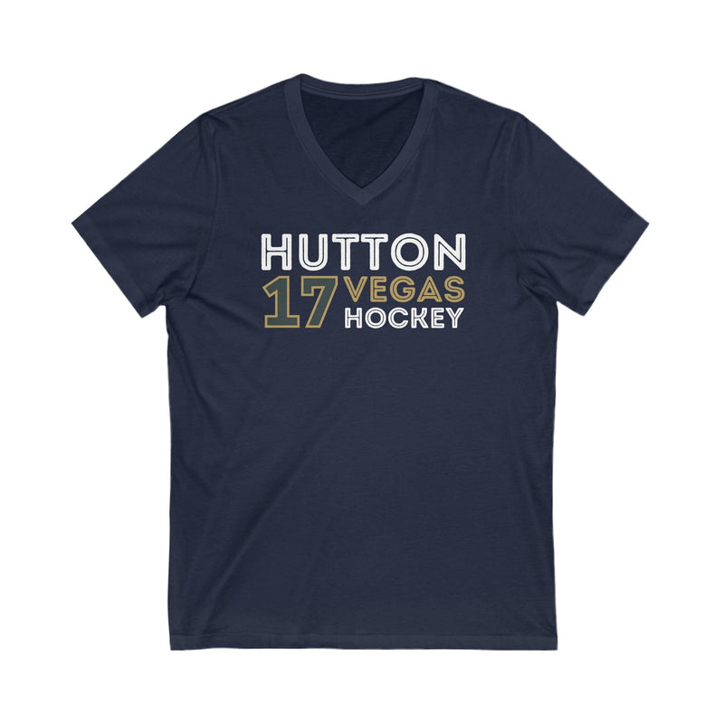 V-neck Hutton 17 Vegas Hockey Grafitti Wall Design Unisex V-Neck Tee