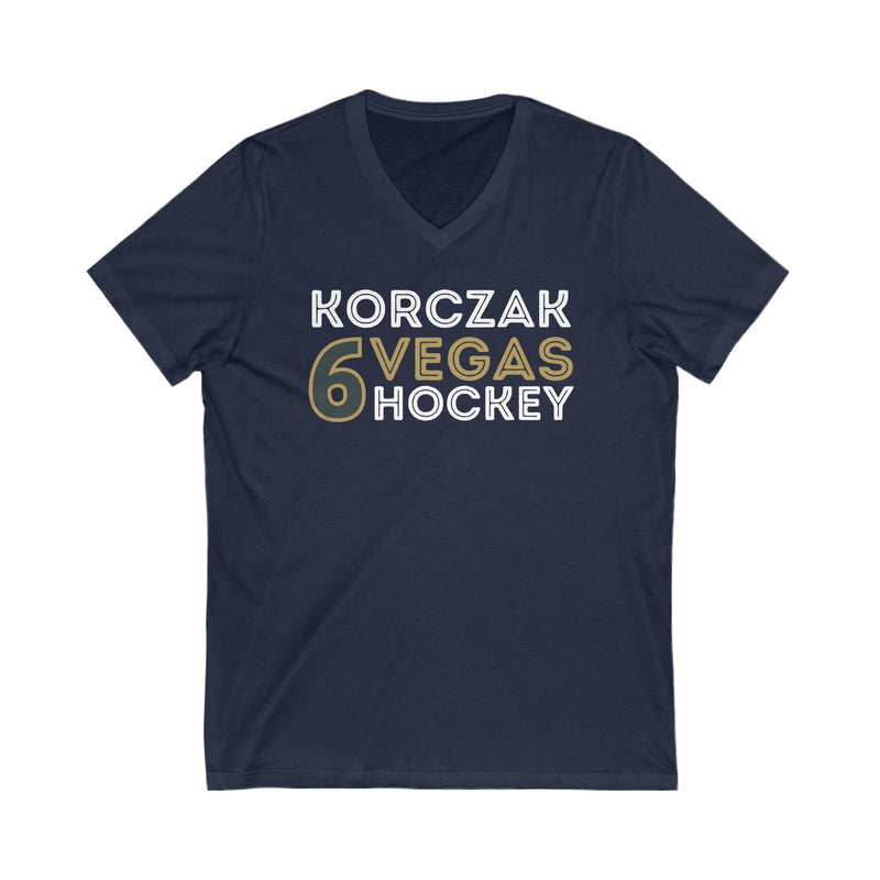 V-neck Korczak 6 Vegas Hockey Grafitti Wall Design Unisex V-Neck Tee