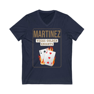 V-neck Martinez 23 Poker Cards Unisex V-Neck Tee