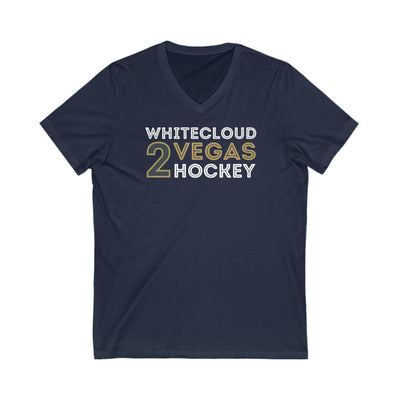 V-neck Whitecloud 2 Vegas Hockey Grafitti Wall Design Unisex V-Neck Tee