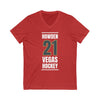 V-neck Howden 21 Vegas Hockey Steel Gray Vertical Design Unisex V-Neck Tee