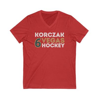 V-neck Korczak 6 Vegas Hockey Grafitti Wall Design Unisex V-Neck Tee