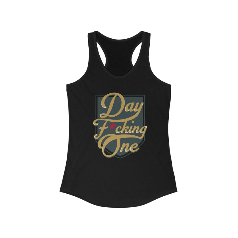 Tank Top "Day F*cking One" William Karlsson Vegas Golden Knights Women's Ideal Racerback Tank (Front Design Only)