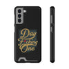 Phone Case "Day F*cking One" Phone Case With Card Holder, Black