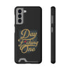 Phone Case "Day F*cking One" Phone Case With Card Holder, Black