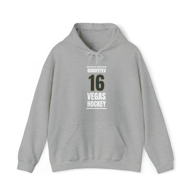 Hoodie Dorofeyev 16 Vegas Hockey Steel Gray Vertical Design Unisex Hooded Sweatshirt