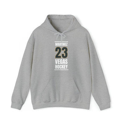 Hoodie Martinez 23 Vegas Hockey Steel Gray Vertical Design Unisex Hooded Sweatshirt