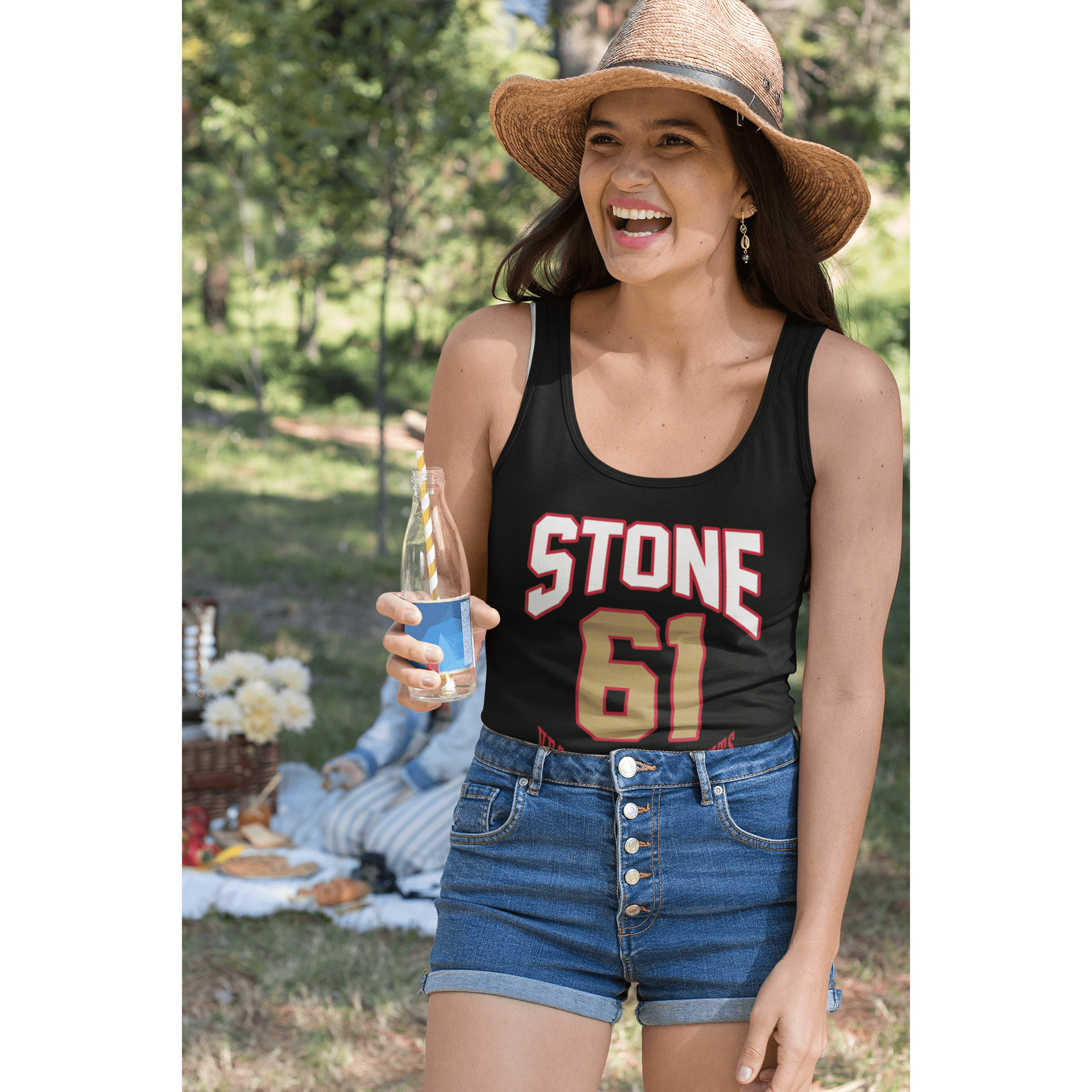Tank Top Stone 61 Vegas Golden Knights Retro Women's Ideal Racerback Tank Top