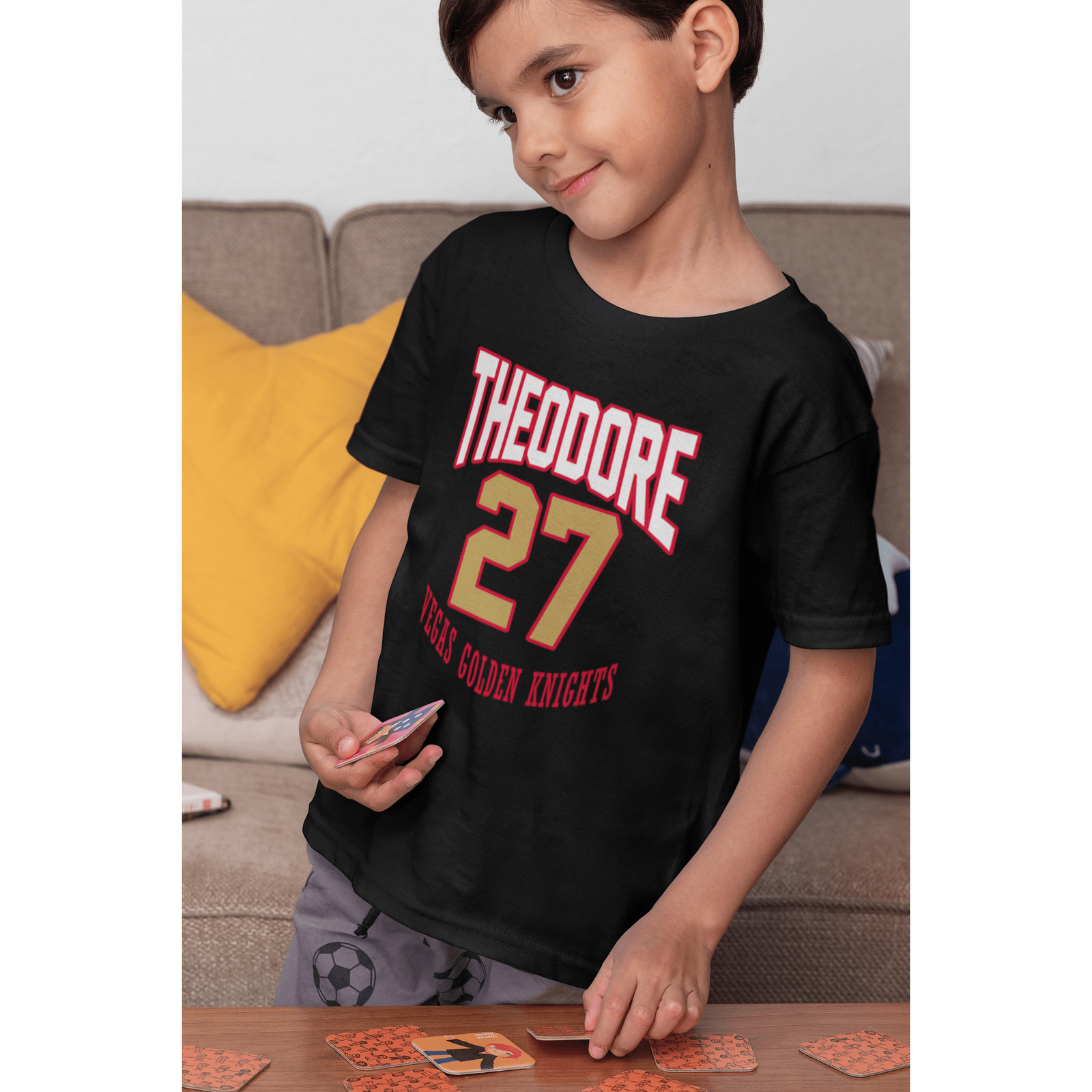 Kids clothes Theodore 27 Vegas Golden Knights Retro Kids Tee