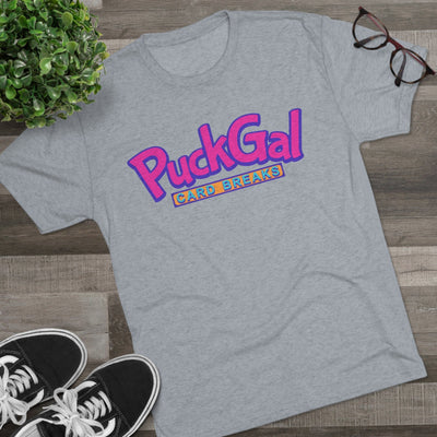 T-Shirt "Puck Gal Card Breaks" Unisex Tri-Blend Crewneck T-Shirt