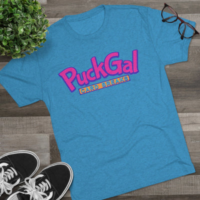 T-Shirt "Puck Gal Card Breaks" Unisex Tri-Blend Crewneck T-Shirt