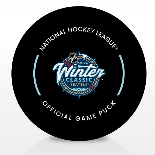 Official NHL Winter Classic Hockey Puck with Display Case - Seattle 2024 Edition
