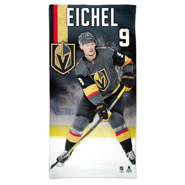 Vegas Golden Knights Jack Eichel Pool Beach Towel