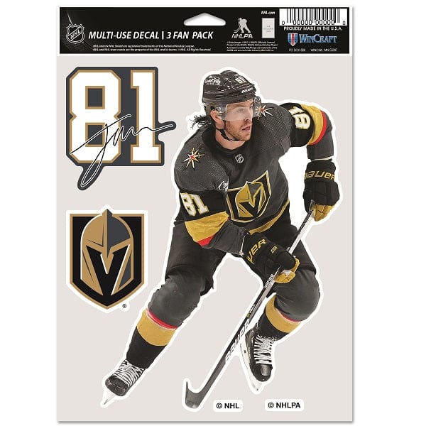 Las Vegas LV Golden Knights NHL Removable Wall Decal Stickers (Set of 6) 